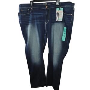 Signature Levi's Gold Curvy Straight Blue Denim Jeans Size 26S - W38 L30